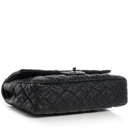 Chanel Crackled Calfskin Medium Double Flap Black 4 of 9