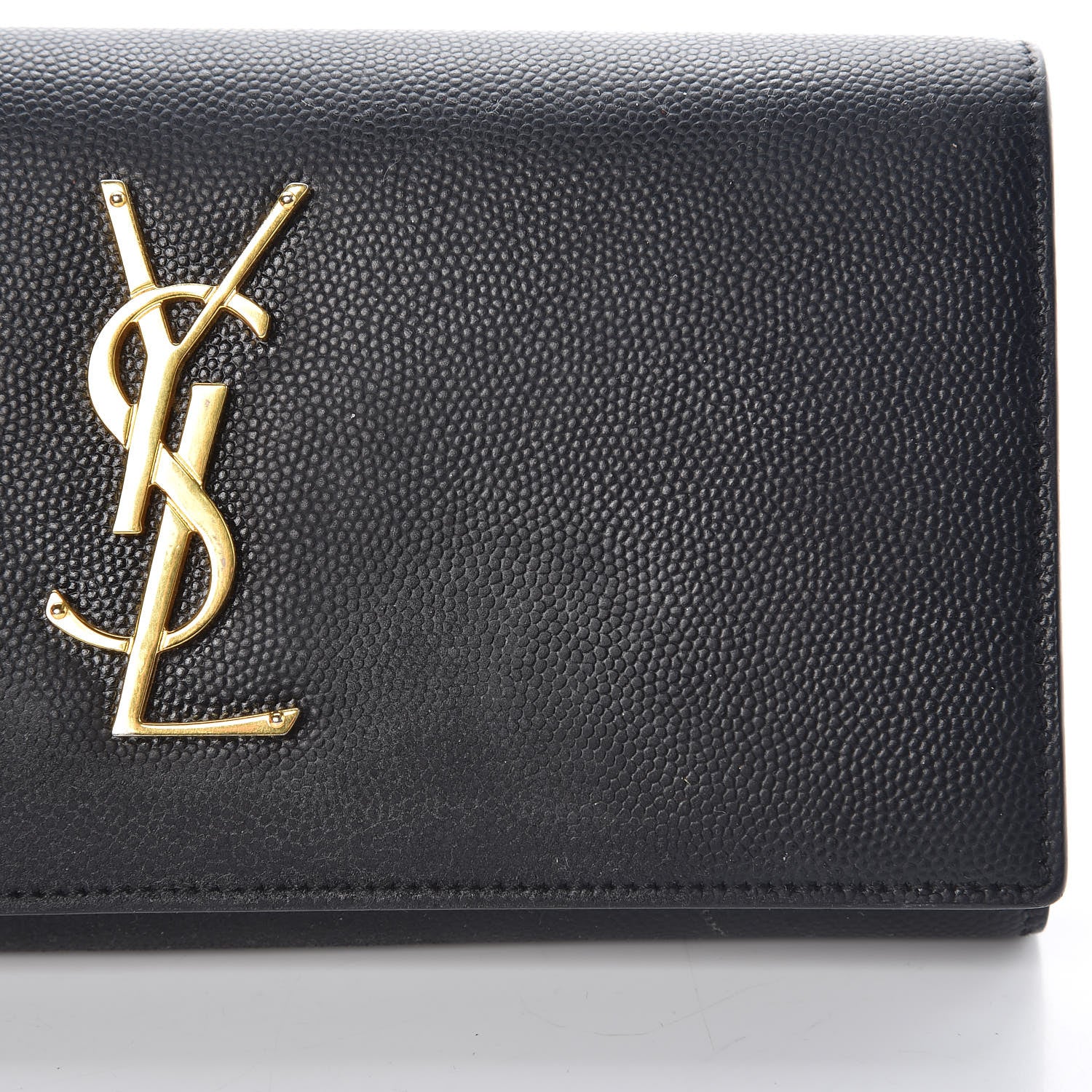 Saint Laurent Grain De Poudre Classic Monogram Cassandre Wallet Black 8 of 10