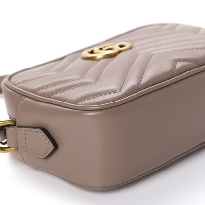 Gucci Calfskin Matelasse Mini GG Marmont Chain Shoulder Bag Porcelain Rose 6 of 11