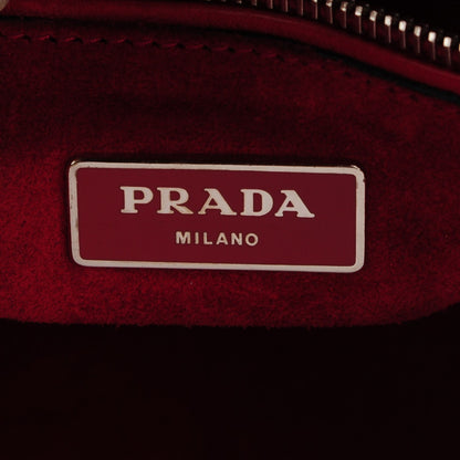 Prada Glace Calf Twin Pocket Tote Fuoco 6 of 9
