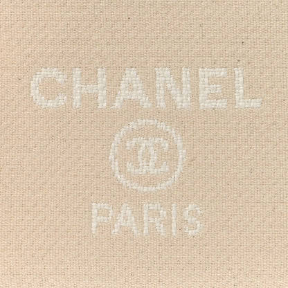 Chanel Mixed Fibers Small Deauville Pouch White 6 of 6