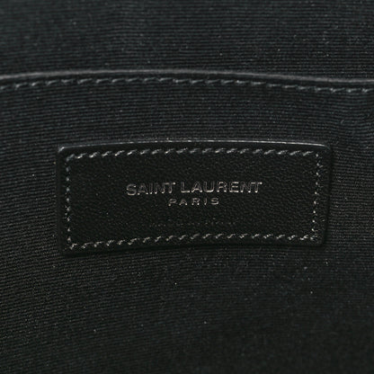Saint Laurent Linen Canvas Rive Gouche Zipped Pouch Black 6 of 8