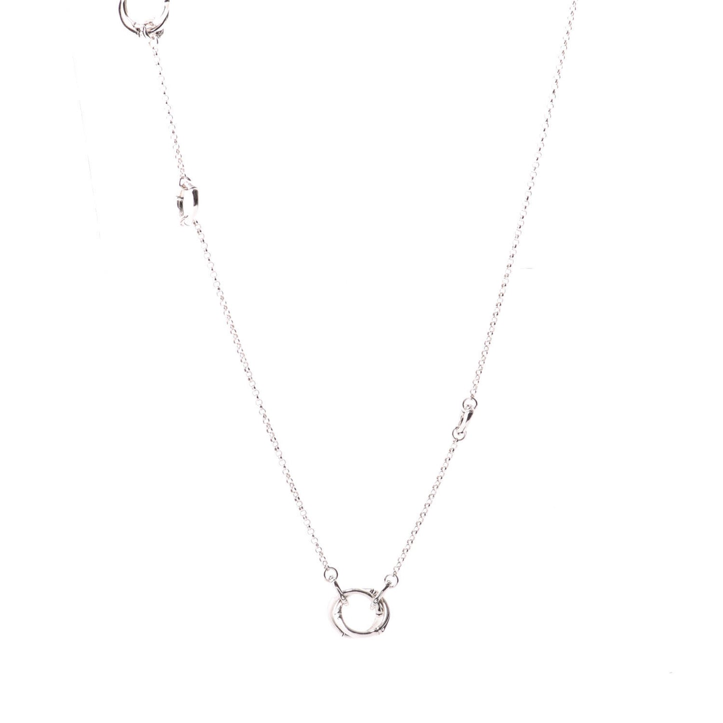 Sterling Silver Bamboo Sautoir Necklace
