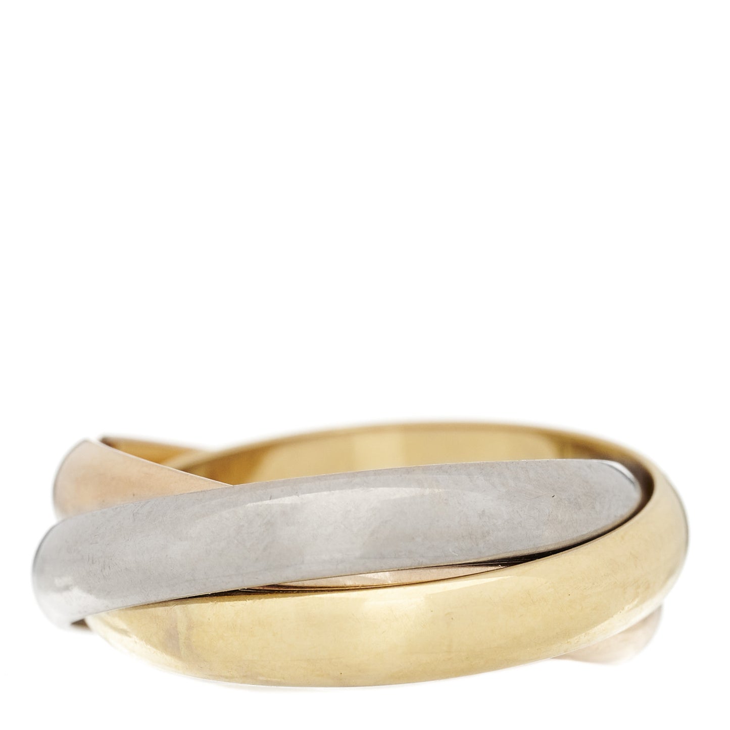 18K Pink Yellow White Gold Classic Trinity Ring 55 7.25