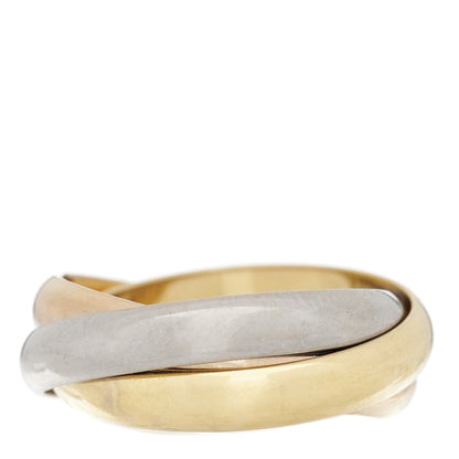 Cartier 18K Pink Yellow White Gold Classic Trinity Ring 55 7.25 6 of 10