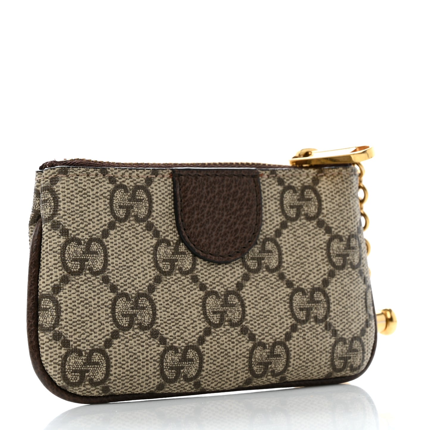 GG Supreme Monogram Web Ophidia Key Case Beige New Acero