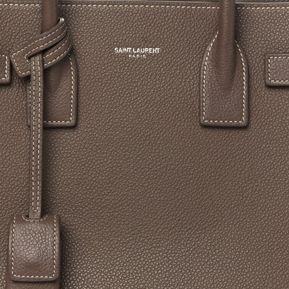 Saint Laurent Grained Calfskin Topstich Baby Sac De Jour Taupe 7 of 12