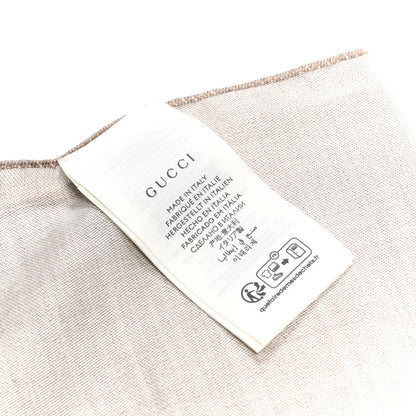 Gucci Wool Silk GG Monogram GGNat Scarf Sand 4 of 4