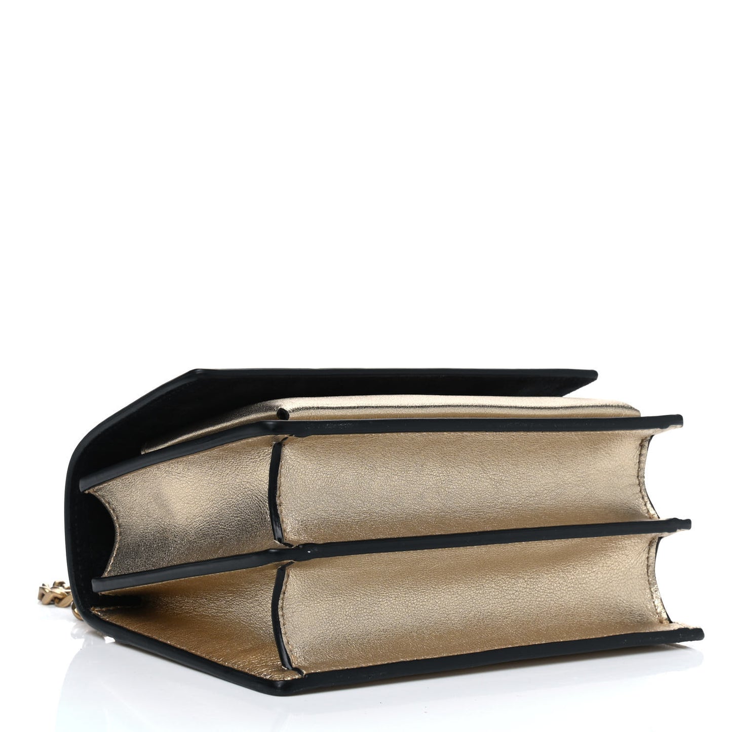 Metallic Calfskin Small Monogram Sunset Gold