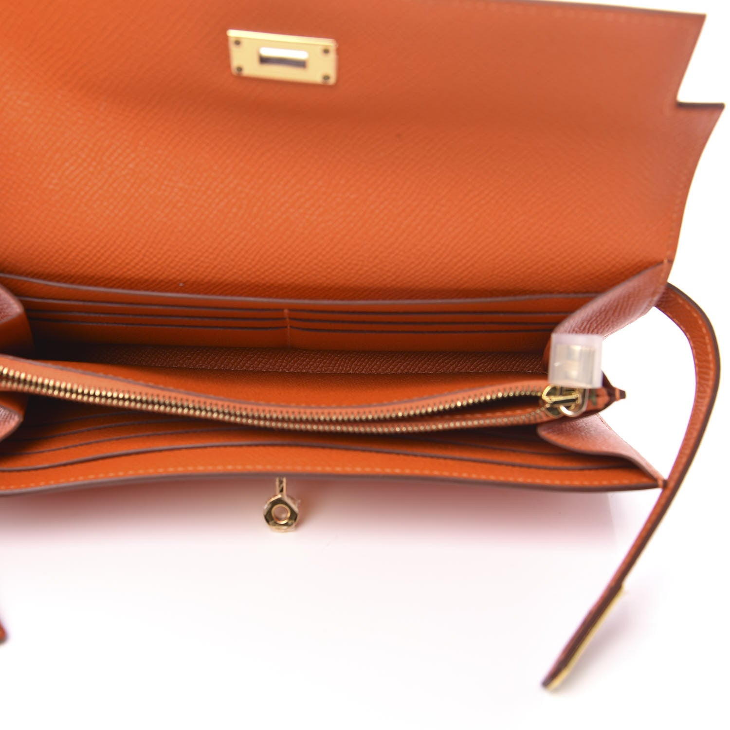 Hermes Epsom Kelly Longue Wallet Orange 5 of 9