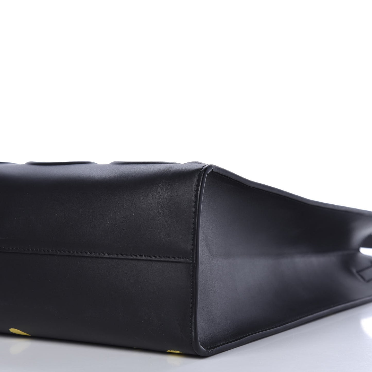 Calfskin GucciGhost Real Medium XL Tote Black Yellow