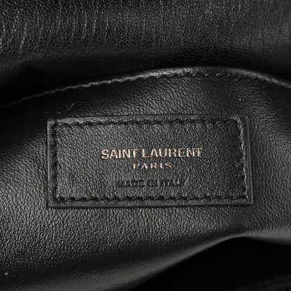 Saint Laurent Sheepskin Matelasse Chevron Monogram Monochrome Large College Satchel Black 7 of 13