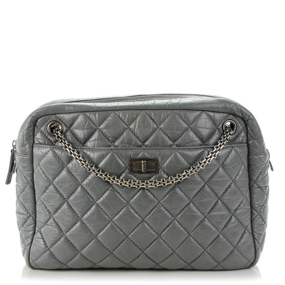 Chanel Aged Calfskin Quilted Large Reissue Camera Case Grey 1 of 7