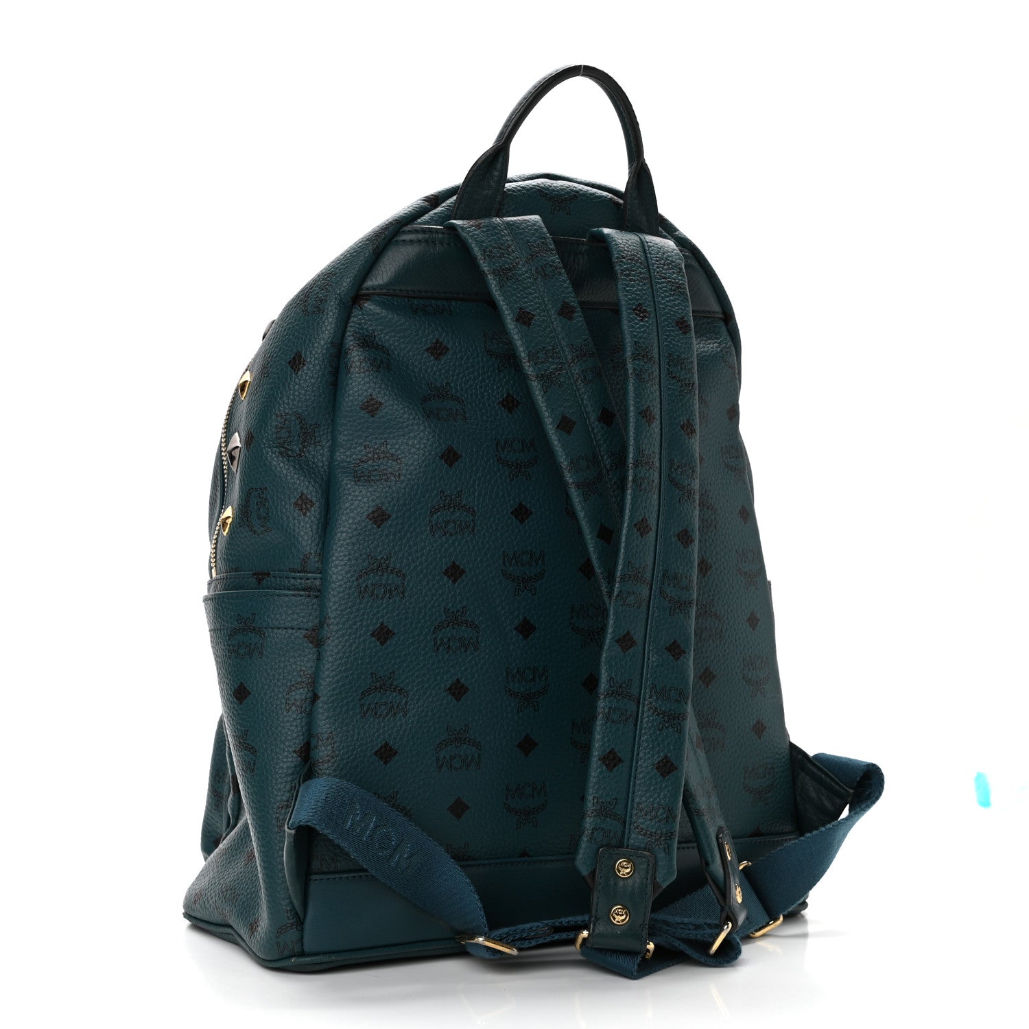 MCM Visetos Studded Medium Stark M Backpack Blue 3 of 17