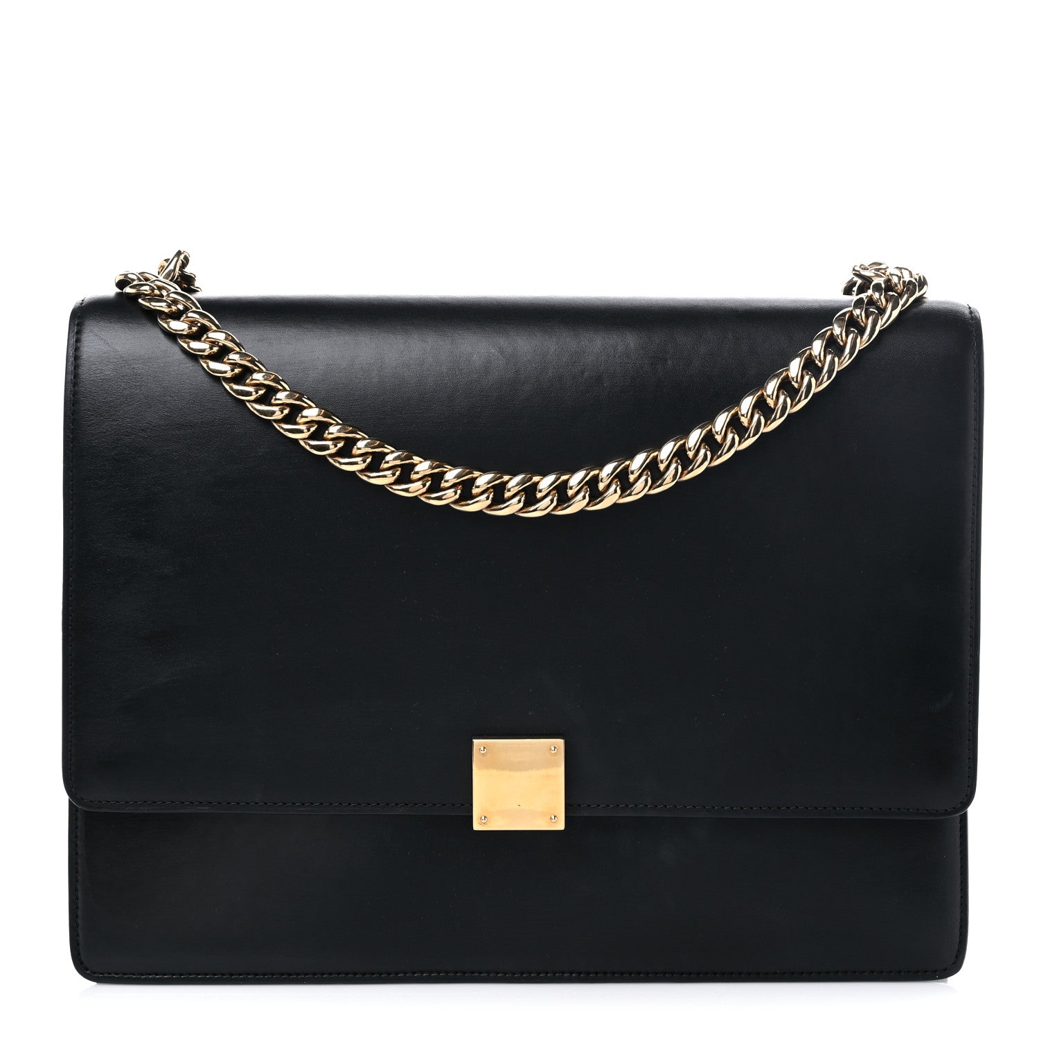 Celine Smooth Calfskin Large Case Chain Flap Black 1 of 16