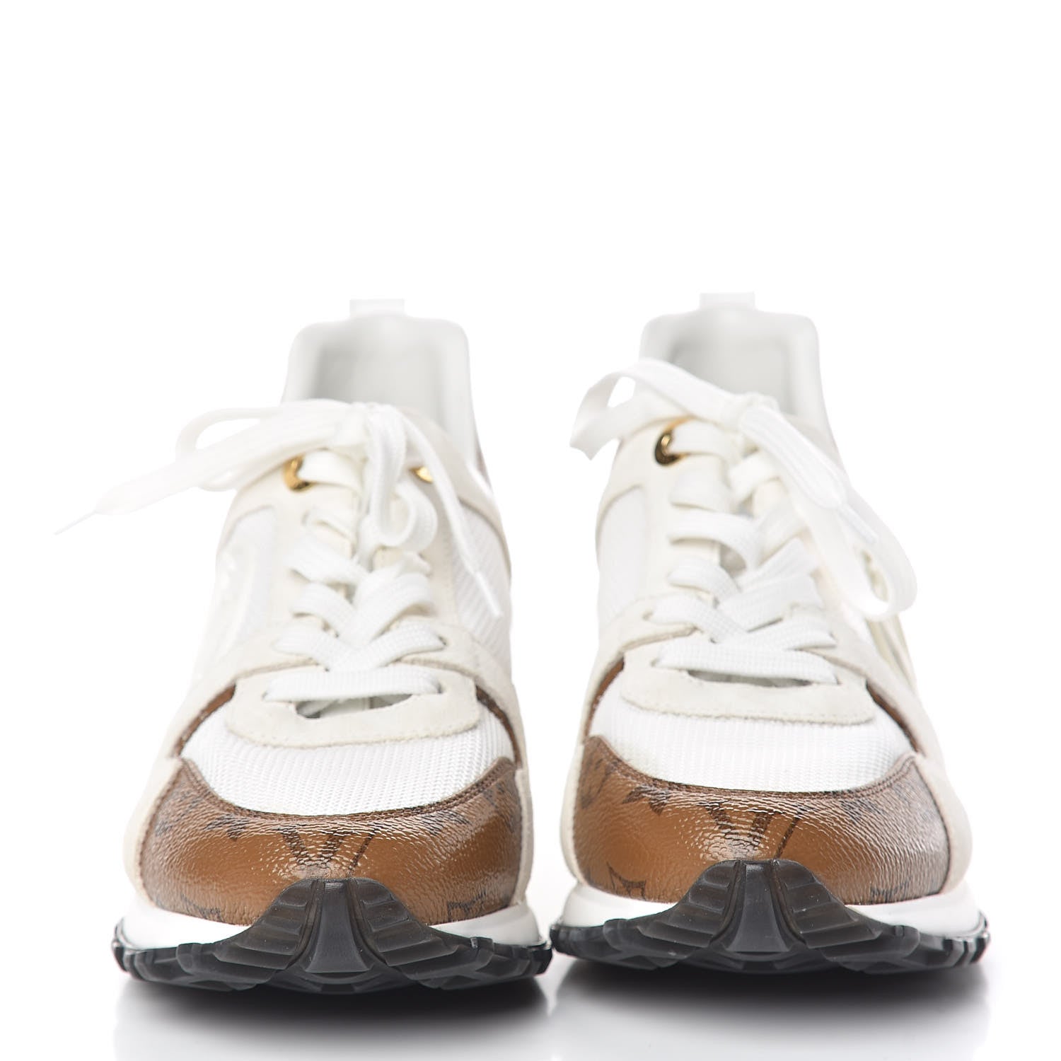 Louis Vuitton Suede Reverse Monogram Run Away Sneakers 37 White 2 of 10