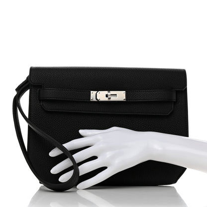 Hermes Togo Kelly Depeches 25 Pouch Black 2 of 11