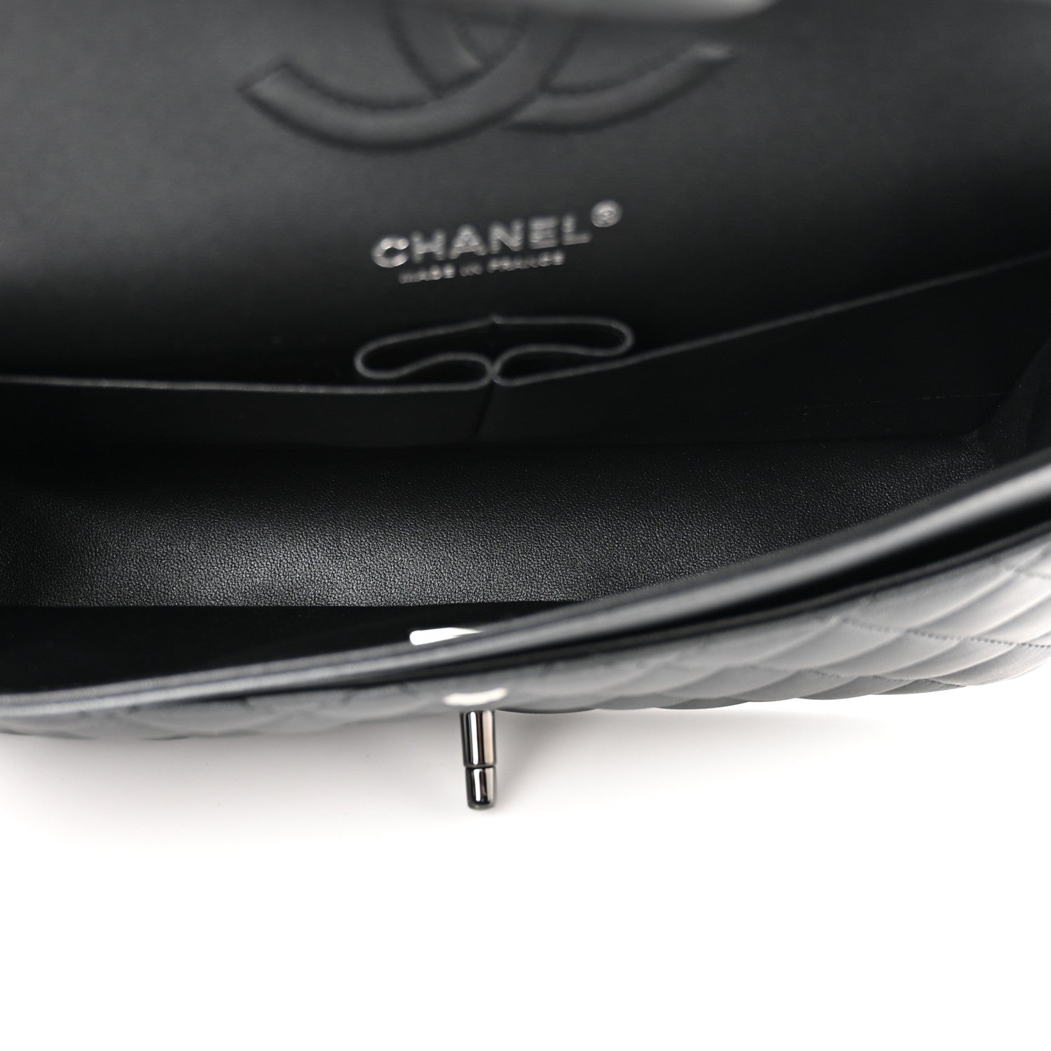 Chanel Lambskin Quilted Medium Double Flap So Black 5 of 12