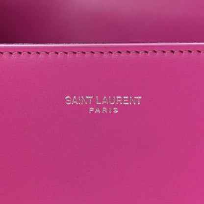 Saint Laurent Calfskin Mini Classic Monogram Cassandra Top Handle Bag Electric Fuchsia 7 of 10