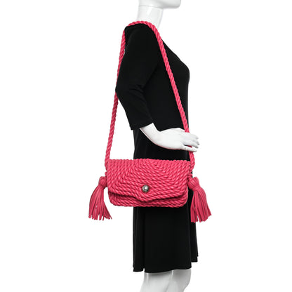 Bottega Veneta Lambskin Torchon Tasseled Twisted Shoulder Bag Lollipop 2 of 9