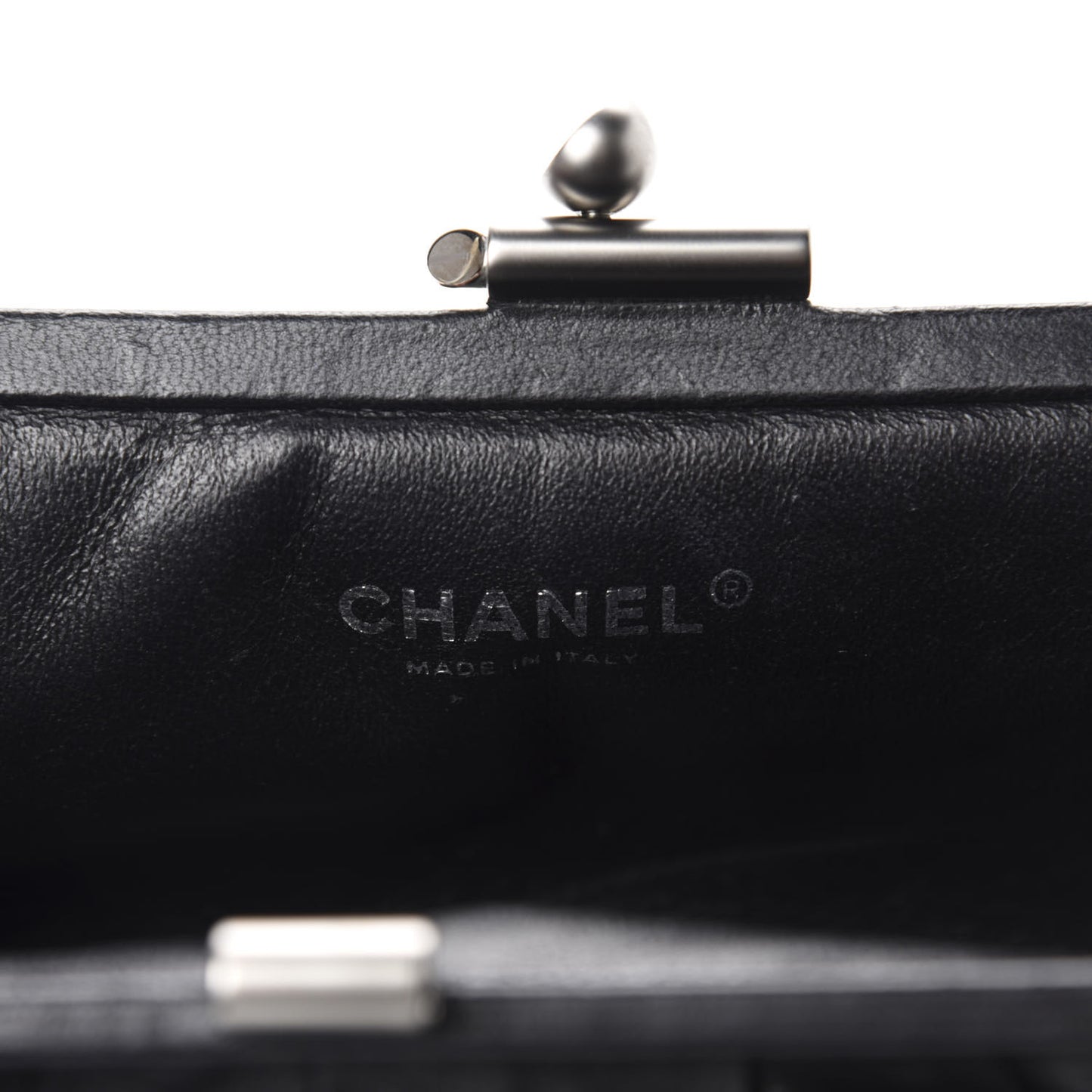 Lambskin Monte Carlo Clutch Black