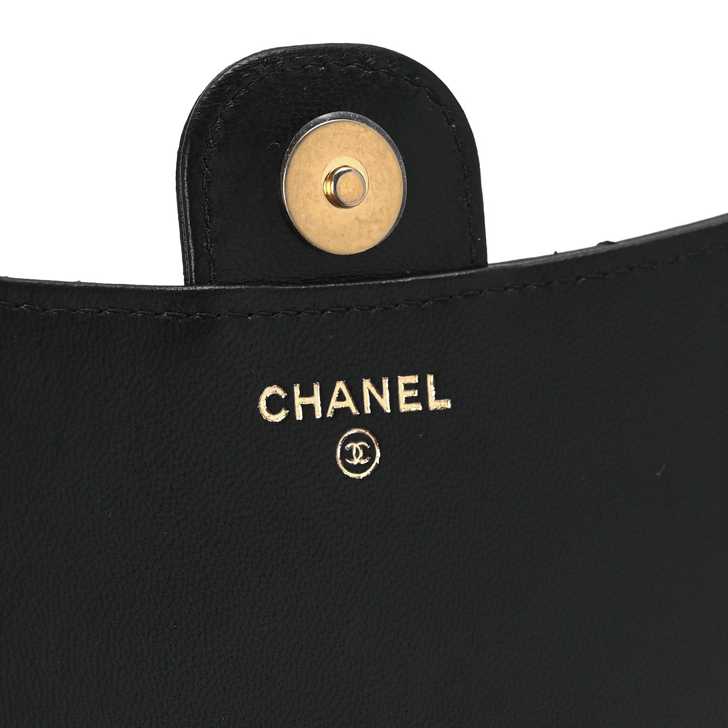 Chanel Lambskin Quilted Charm Flap Phone Holder With Chain Black 7 of 14