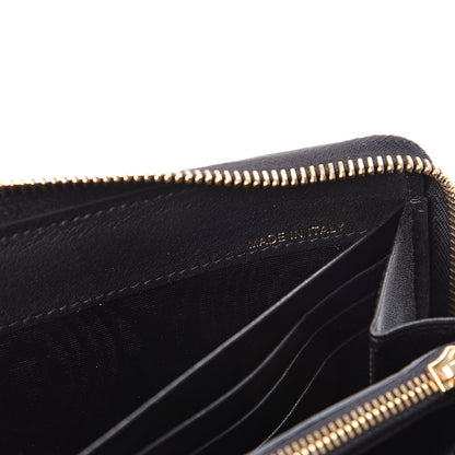 Valentino Garavani Calfskin Rockstud Zip Around Wallet Black 7 of 10