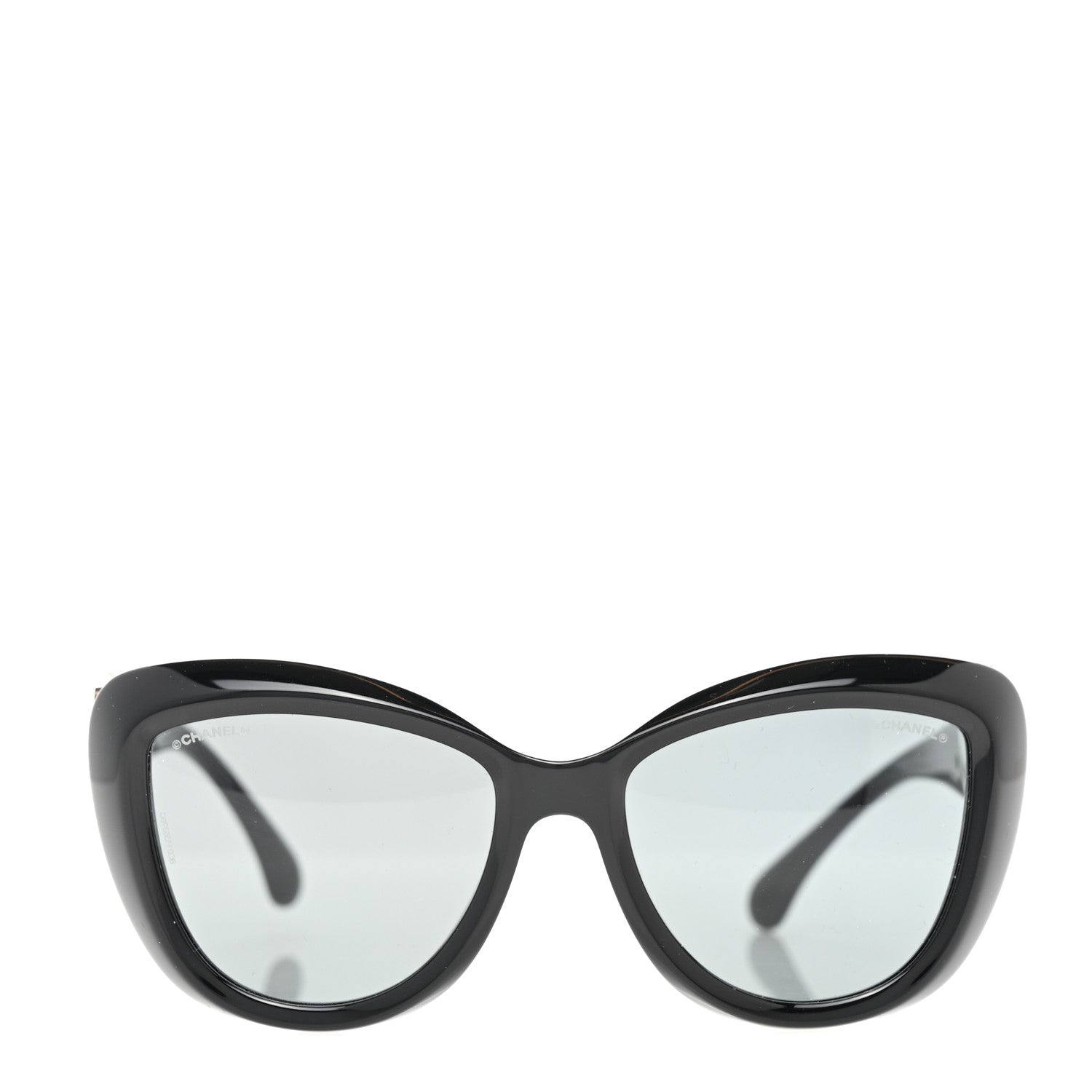 Chanel Acetate Enamel Heart Butterfly Sunglasses 5517 Black