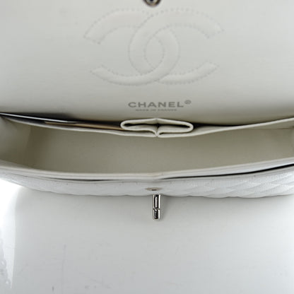 Chanel Caviar Quilted Medium Double Flap White 5 of 10