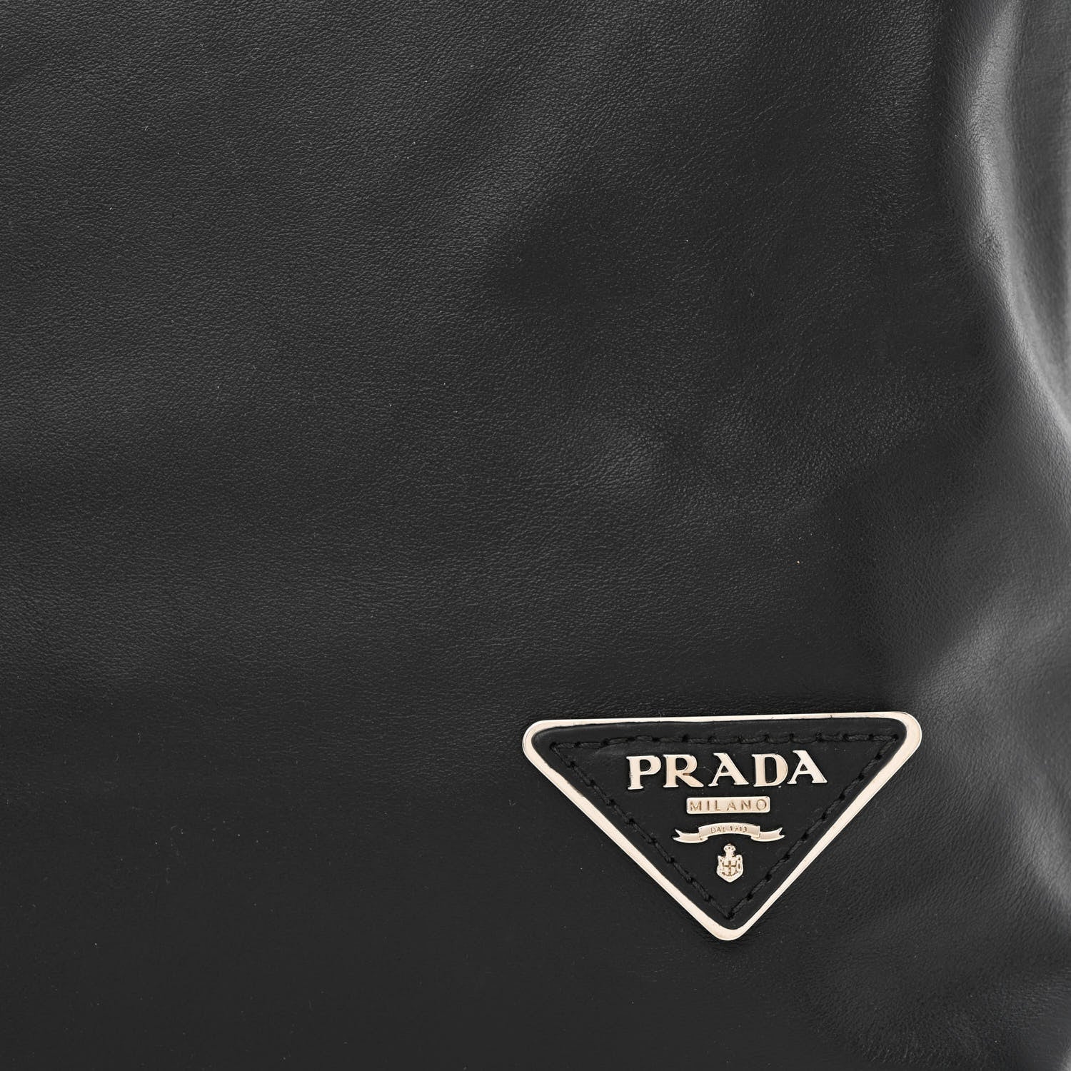 Prada Soft Calf Side Zip Hobo Black 13 of 15