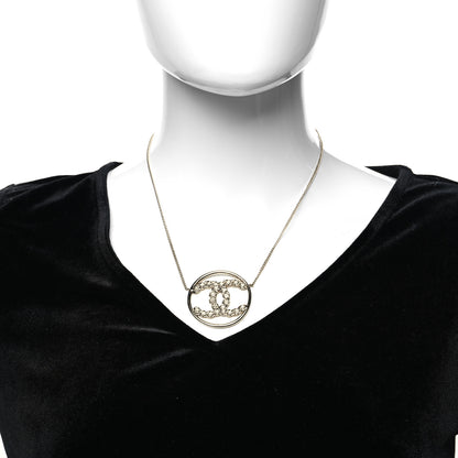 Chanel Baguette Crystal High Society CC Pendant Necklace Gold 2 of 5