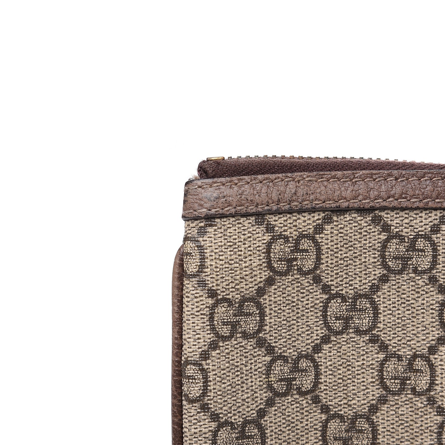 GG Supreme Monogram Large Ophidia Pouch Clutch Brown
