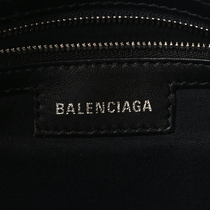 Balenciaga Washed Frayed Denim Crystal Small Le Cagole Shoulder Bag Blue 6 of 11