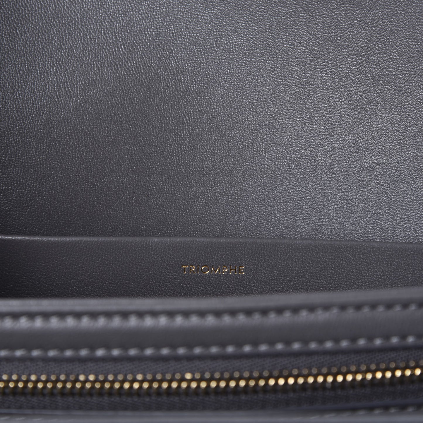 Shiny Calfskin Medium Triomphe Grey