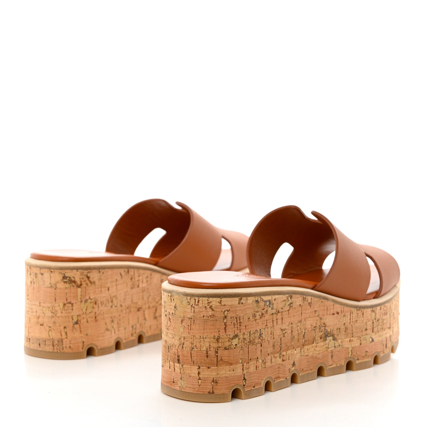 Calfskin Cork Eze 30 Sandals 35 Marron Glaise
