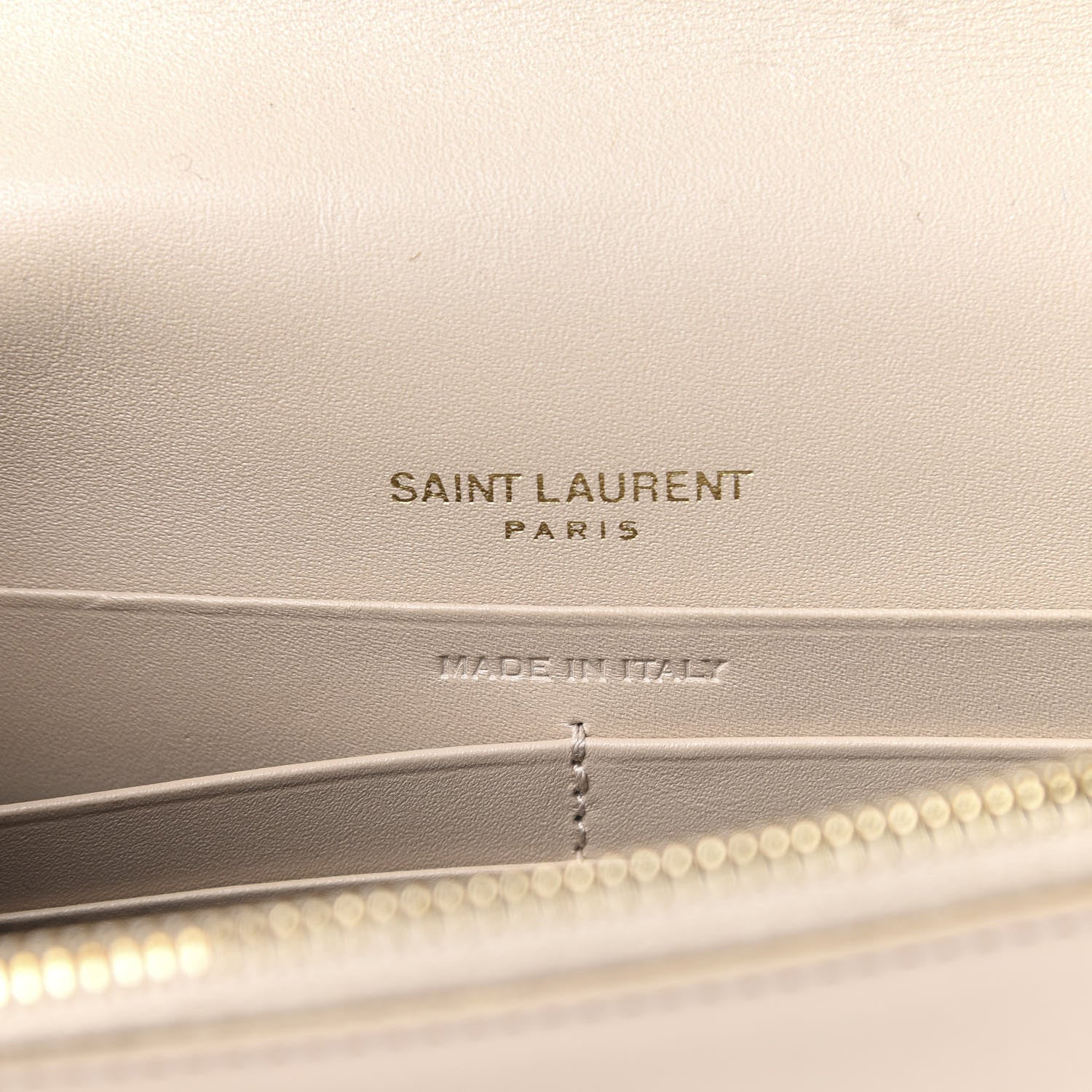 Saint Laurent Smooth Calfskin Classic Monogram Kate Tassel Chain Wallet Nude Powder 6 of 9