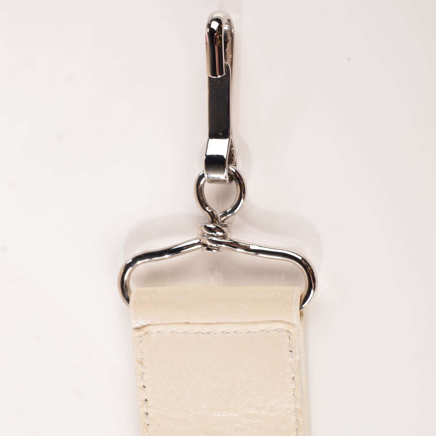 Agneau Canvas Floral Giant 21 Silver Hardware City White