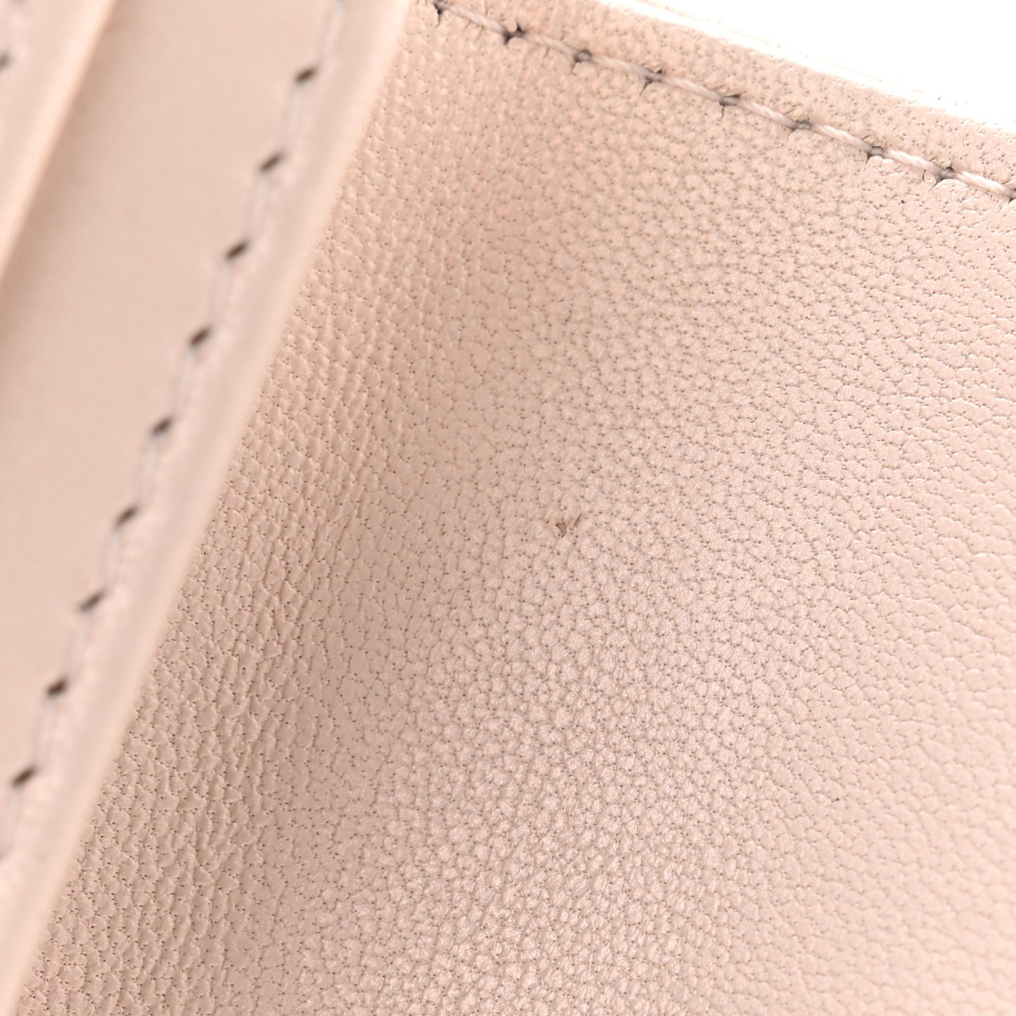 Caviar Quilted Vintage Mademoiselle Flap Card Holder Beige