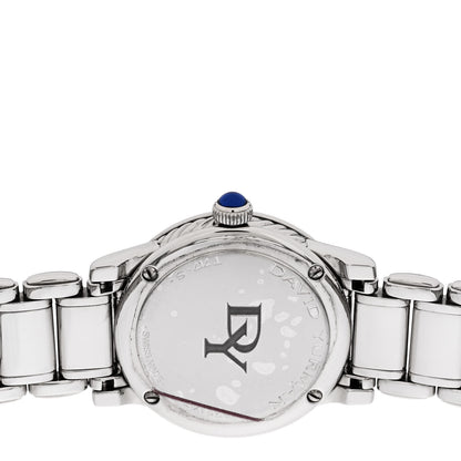 David Yurman Stainless Steel Diamond Bezel Mother of Pearl 29mm Classic Quartz Watch 4 of 5