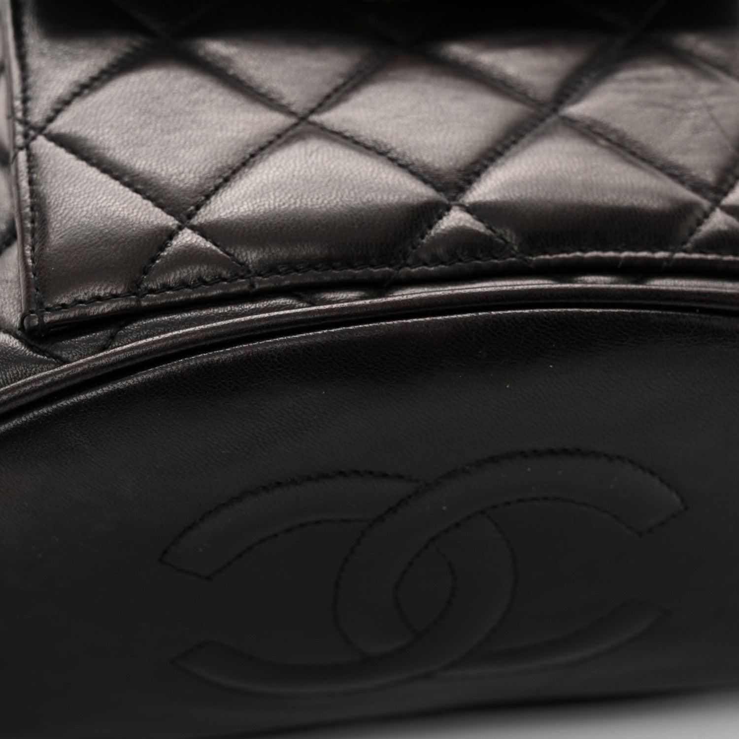Chanel Lambskin Quilted Backpack Black 12 of 15