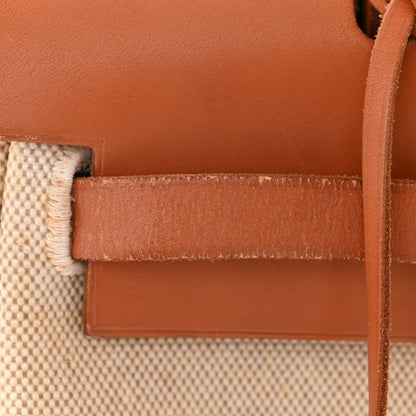 Hermes Toile Vache Calfskin Herbag 30 PM Naturel 14 of 15