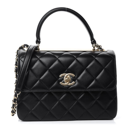 Chanel Lambskin Quilted Small Trendy CC Dual Handle Flap Bag Black 1 of 11