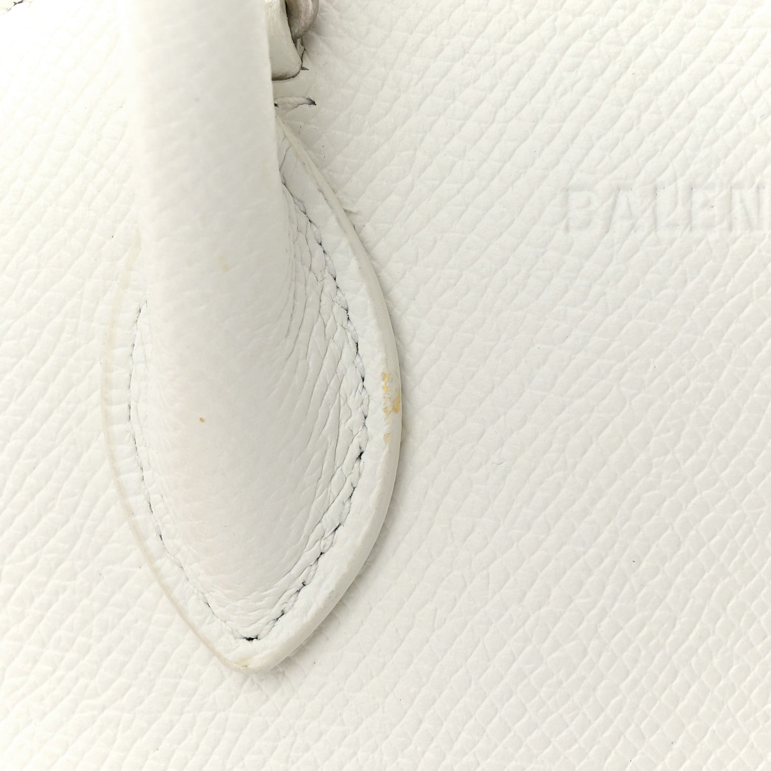 Balenciaga Grained Calfskin XXS Ville Top Handle Bag White Black 16 of 17