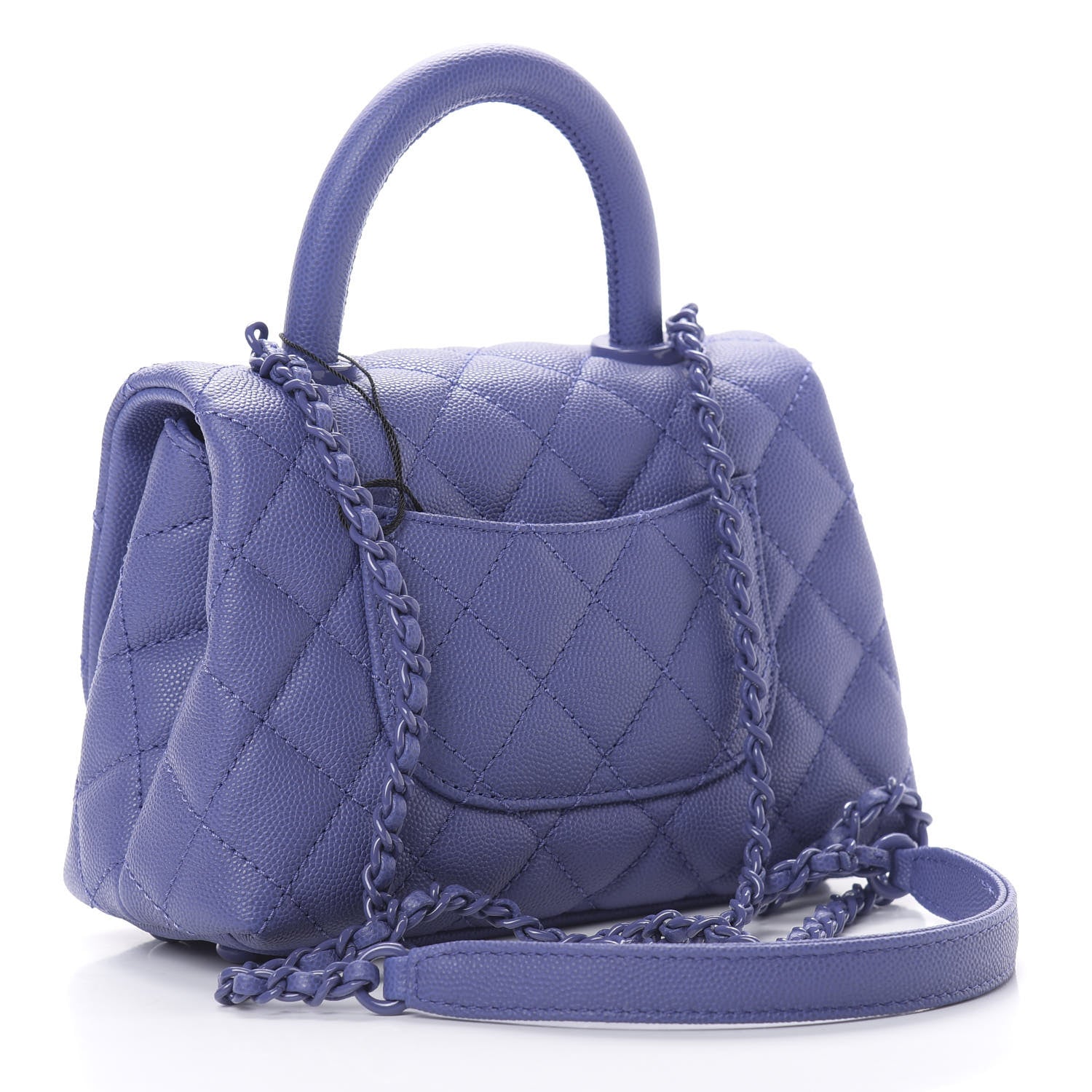 Chanel Caviar Quilted Incognito Extra Mini Coco Handle Flap Blue 3 of 11