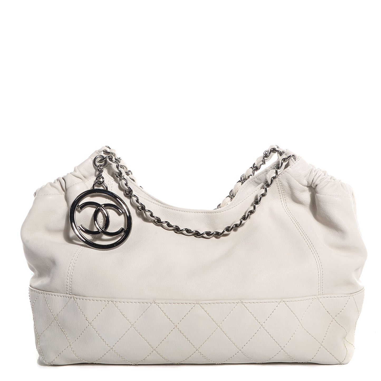 Calfskin Baby Coco Cabas White