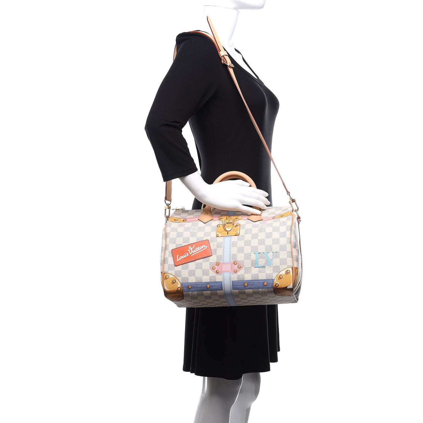 Damier Azur Summer Trunks Speedy Bandouliere 30