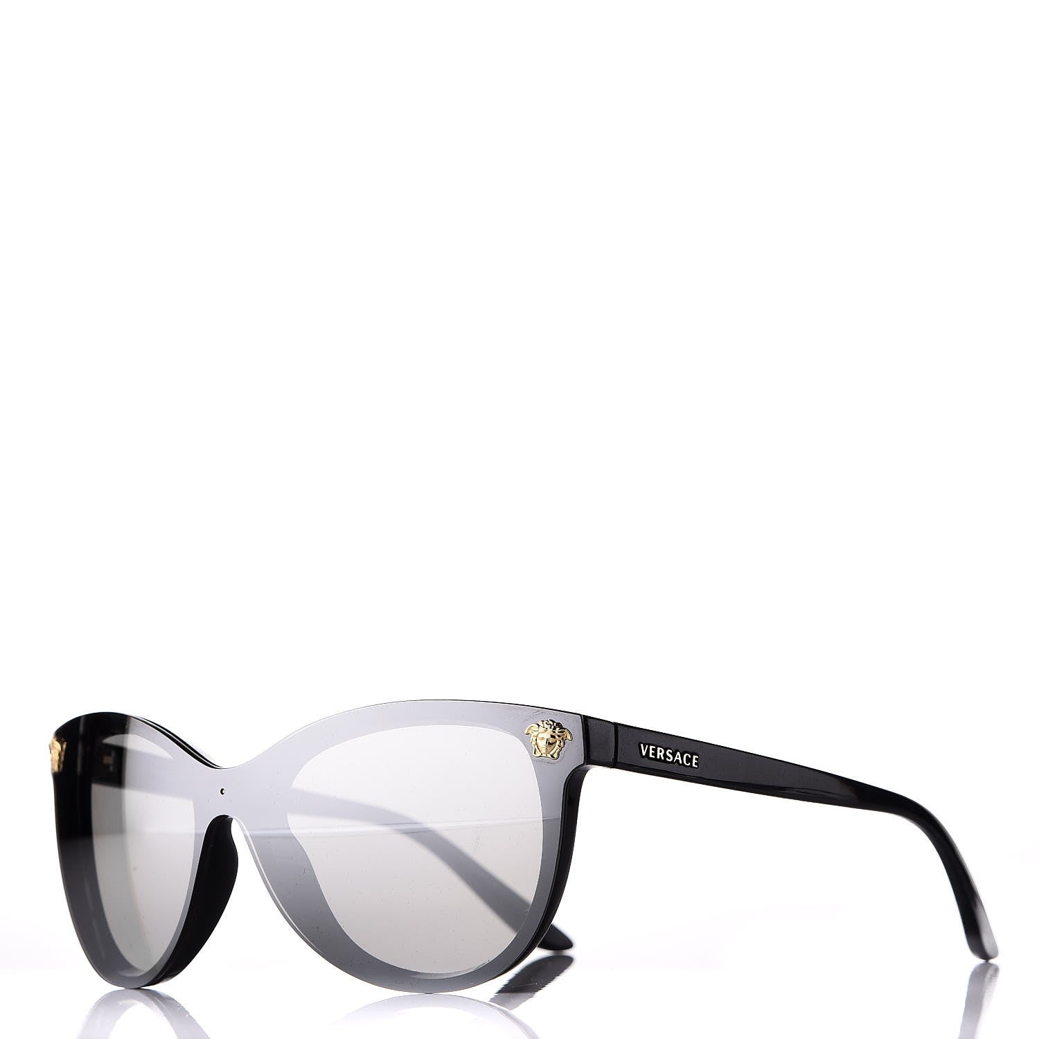Versace Mirrored Cat Eye Sunglasses 4266 Black 1 of 9