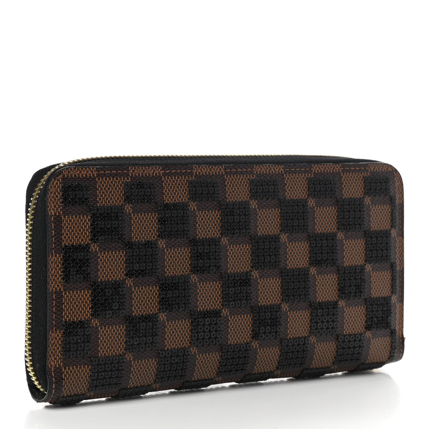Louis Vuitton Damier Paillettes Zippy Wallet Black 3 of 6