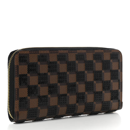 Louis Vuitton Damier Paillettes Zippy Wallet Black 3 of 6