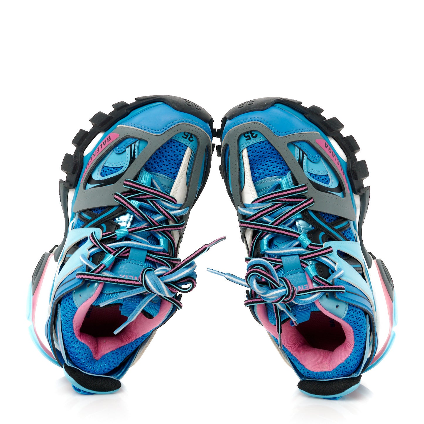 Mesh Nylon Womens Track Sneakers 35 Blue Black